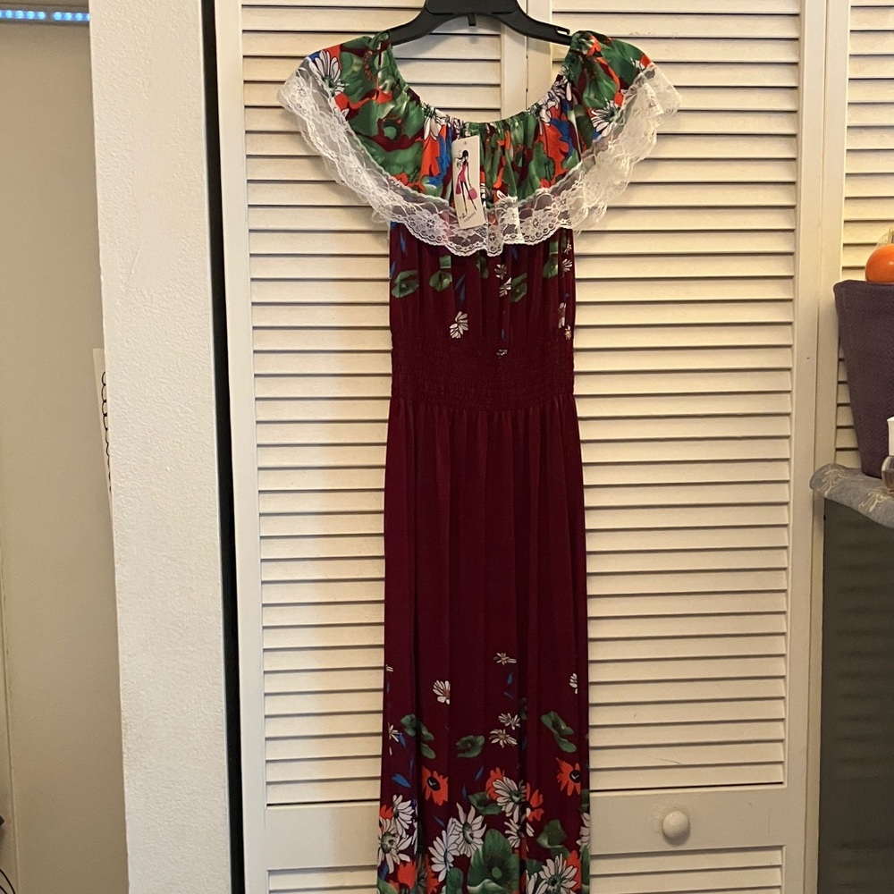 Floral Off-Shoulder Maxi Dress